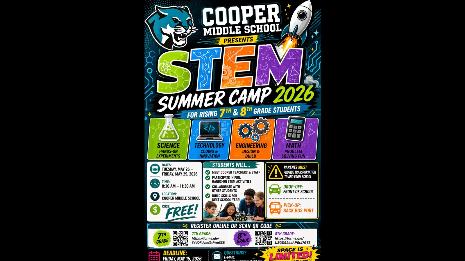 Rising 7th & 8th Grade STEM Summer Camp